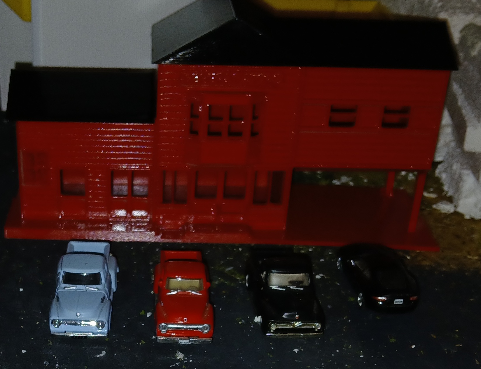 GARRETT HO SCALE LAYOUT'S BUSINESS CALLED ANTHONY SALVAGE. THE NAME ANTHONY IS THE LAYOUT OWNERS OLDEST SON. THE COMPANY RECIEVES AND DISTRIBUTES SCRAP STELL ALUMINUM  AND COPPER