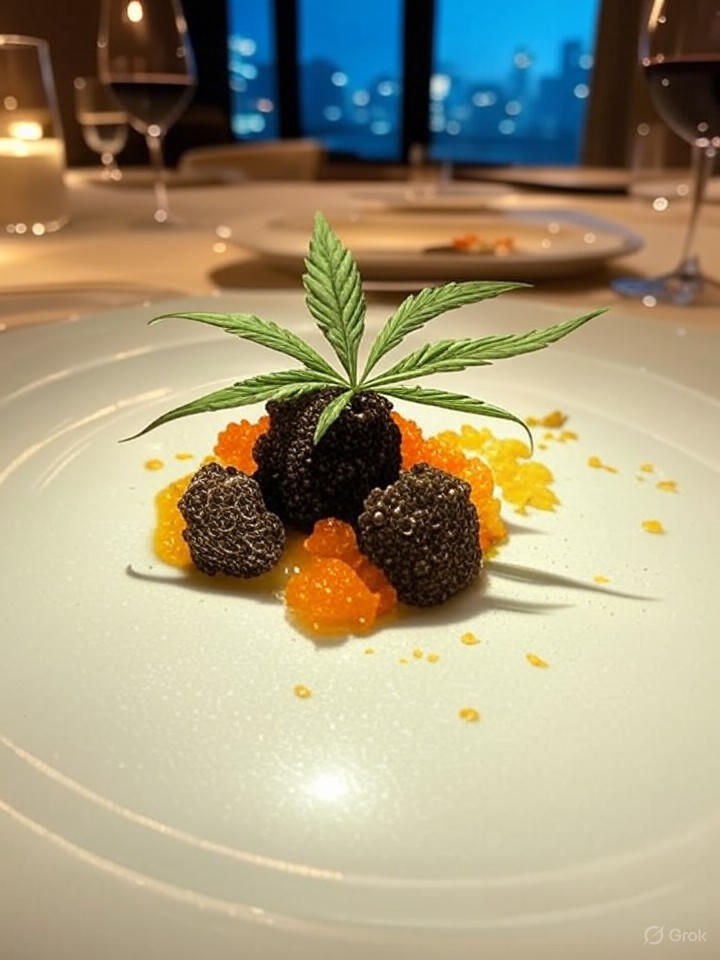 Using premium ingredients: truffle, saffron, and caviar with cannabis