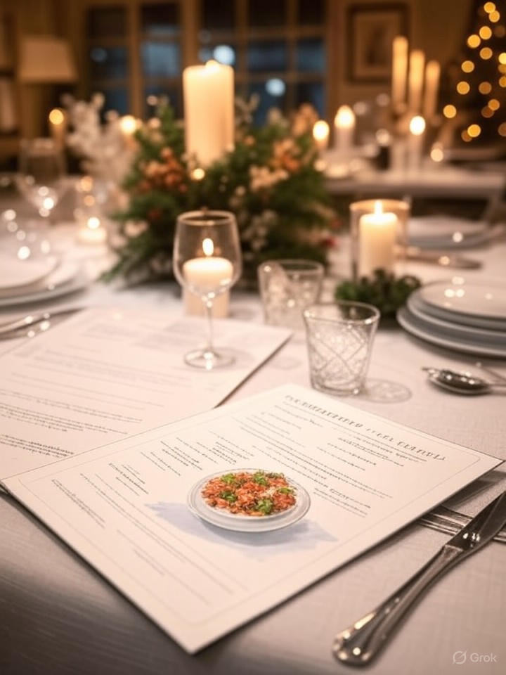 Seasonal infused menus for winter and holidays