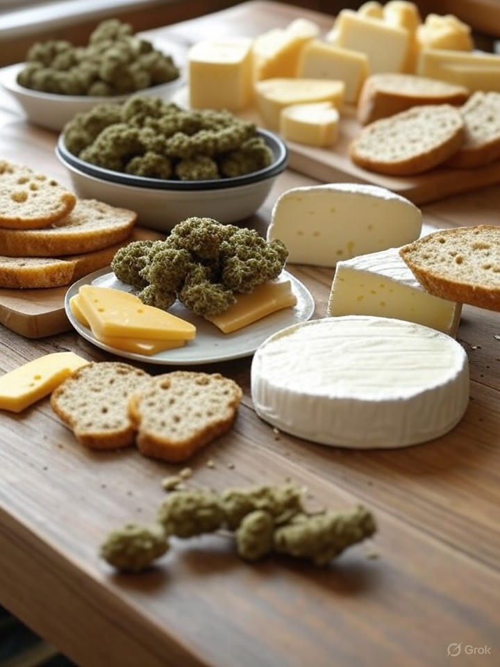 Cannabis pairings with cheese and artisan bread