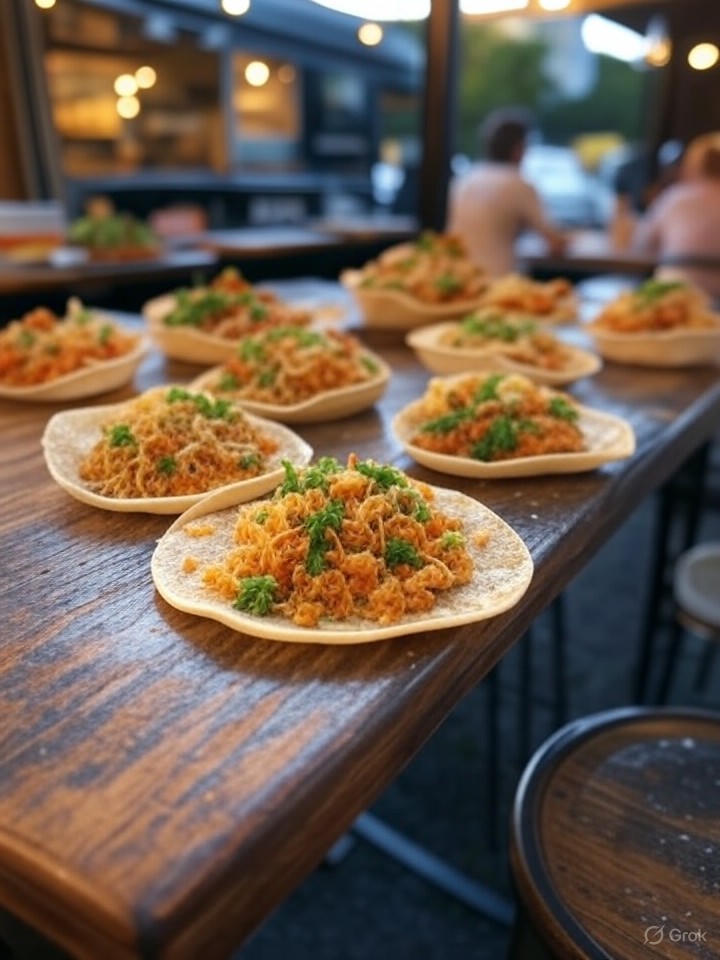 Infused street food classics elevated to gourmet