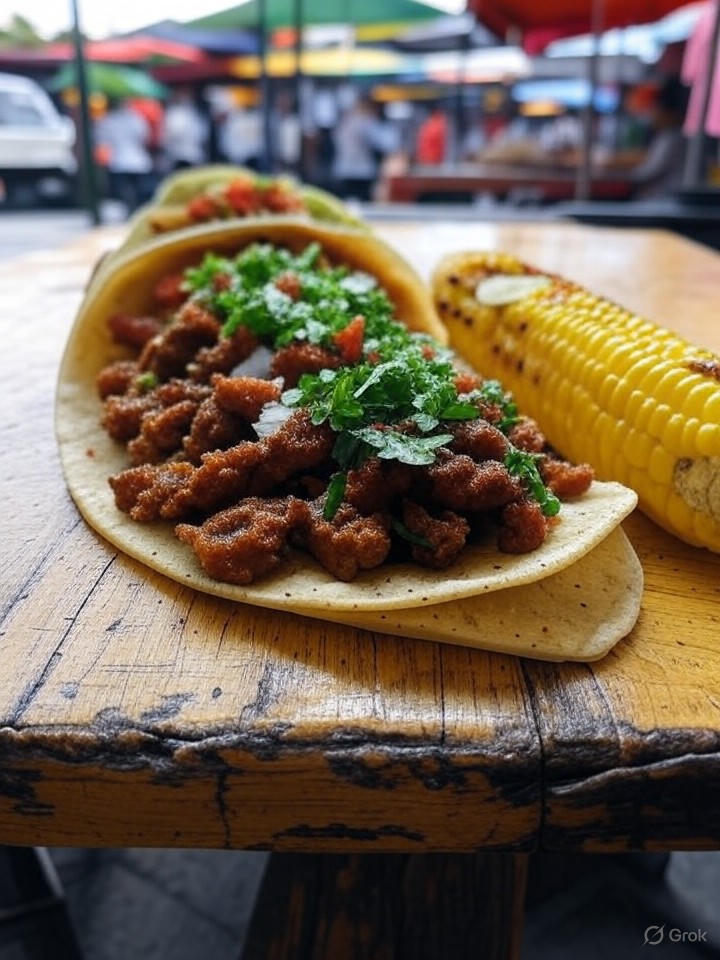Infused street tacos, elotes, and Latin-inspired gourmet bites