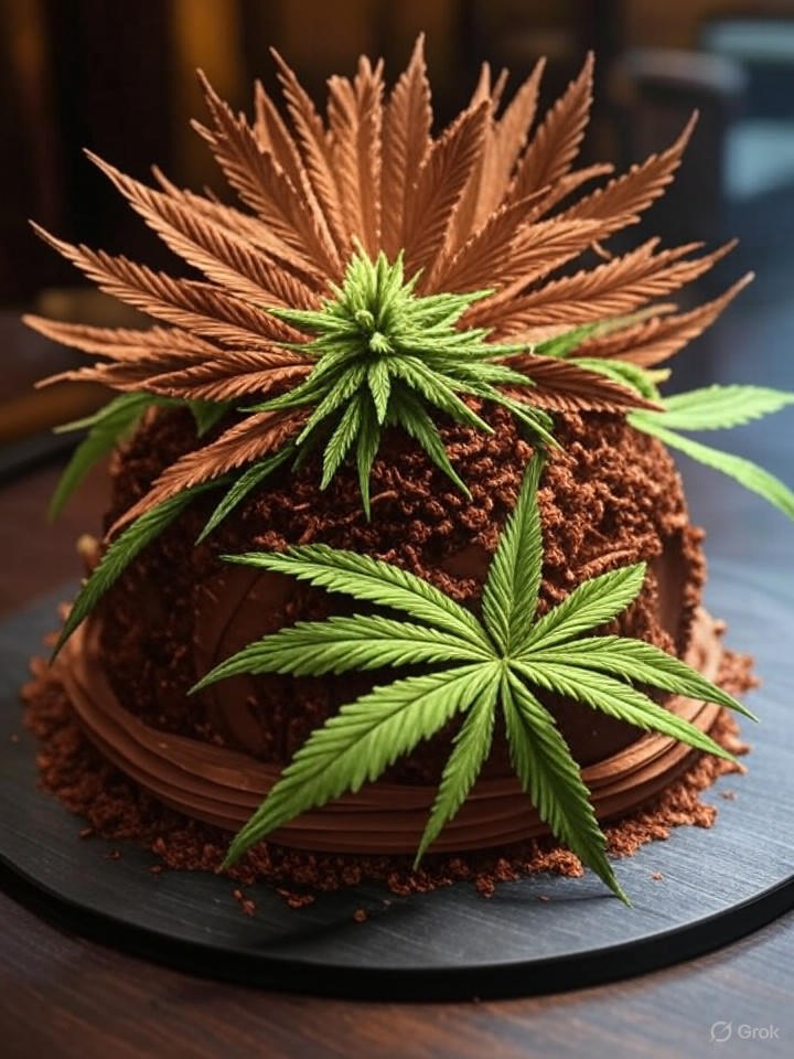 Edible art: sculptural desserts and showpieces with cannabis